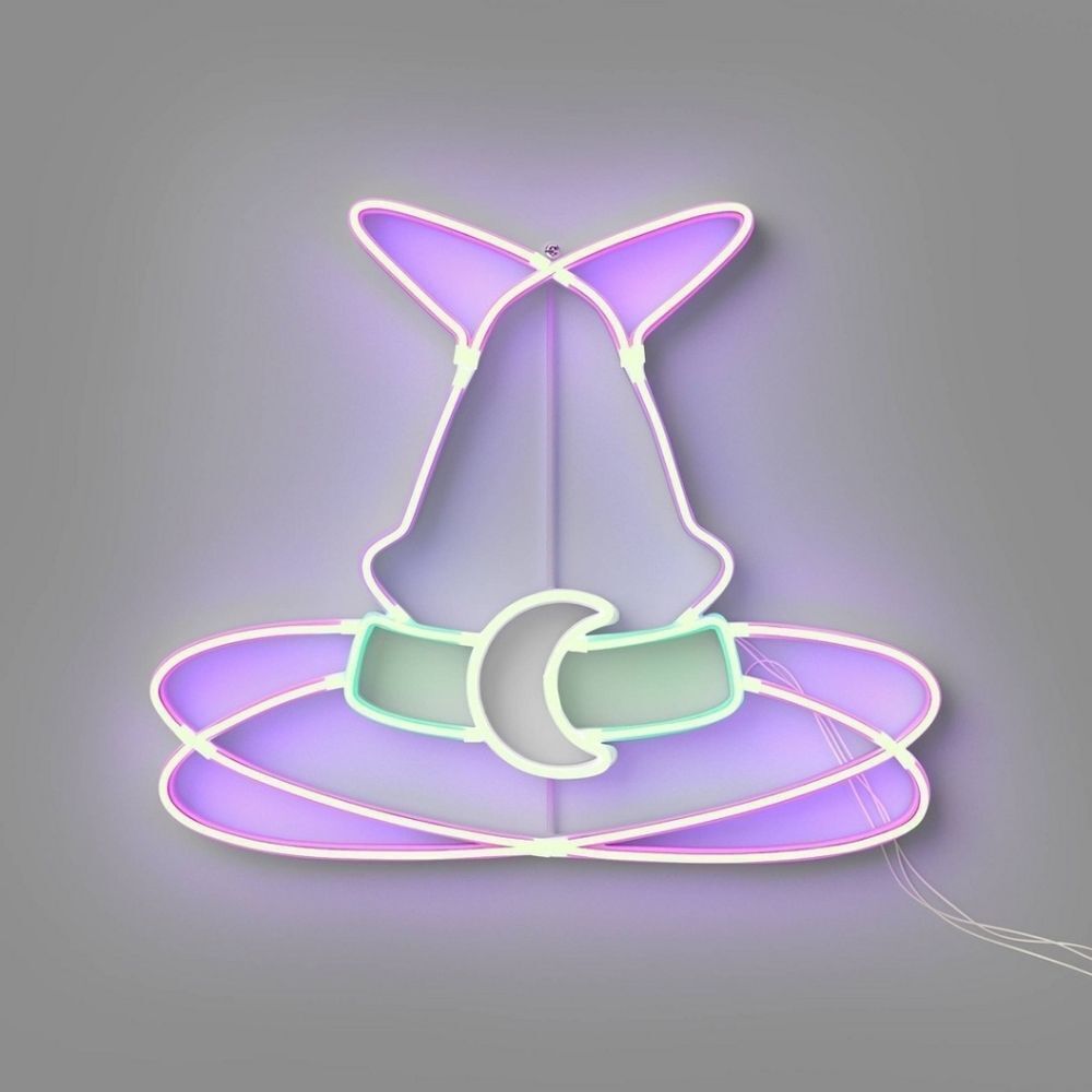 Hyde & EEK! LED Neon Animated Witch Hat Halloween Light Wall Decor Sign Target